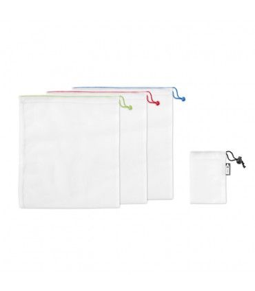 ENSEMBLE DE 3 SACS A PROVISION EN FILET RPET | ref : MO9898
