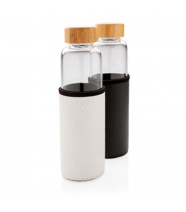 BOUTEILLE EN VERRE AVEC HOUSSE TEXTURE 550ml | ref : P436.293