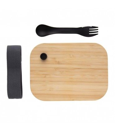 BOîTE REPAS EN VERRE AVEC COUVERCLE EN BAMBOU | ref : P269.560 