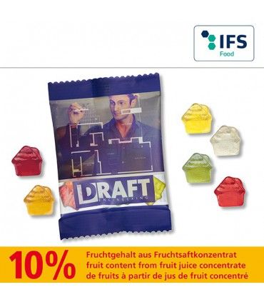 SACHET DE BONBONS GELIFIES AUX FRUITS | ref :  110101000