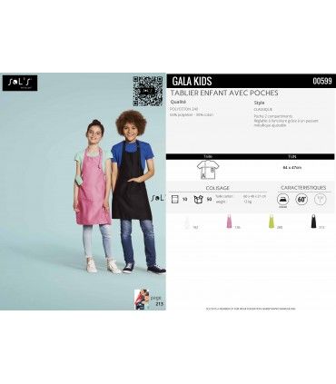 TABLIER ENFANT SOL'S GALA KIDS  réf : 00599