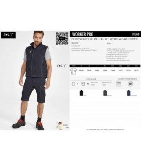 BODYWARMER WORKWEAR HOMME  réf : 01568