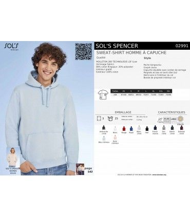 SWEAT HOMME SOL'S SPENCER  réf : 02991