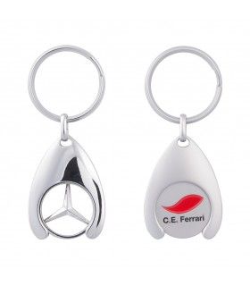 PORTE CLES JETON ATTACHE METAL | ref :  AT20