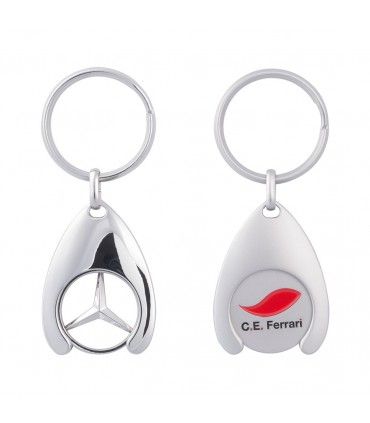 PORTE CLES JETON ATTACHE METAL | ref :  AT20