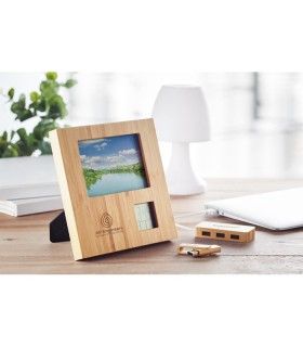 CADRE PHOTO BAMBOU AVEC STATION METEO ZENFRAME - MO9695