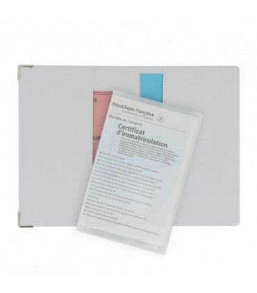 PORTE-CARTE GRISE PVC MAT MADE IN FRANCE - WA100N