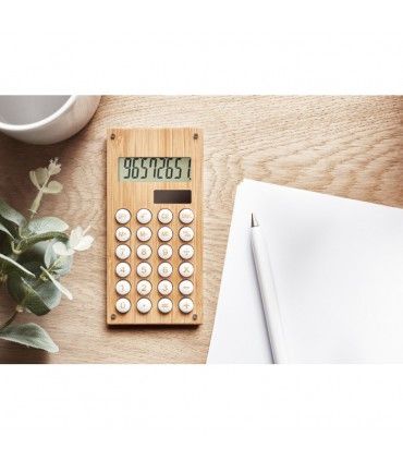 CALCULATRICE AVEC ETUI EN BAMBOU - MO6215