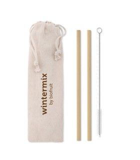 ENSEMBLE DE PAILLES EN BAMBOU NATURAL STRAW - MO9630