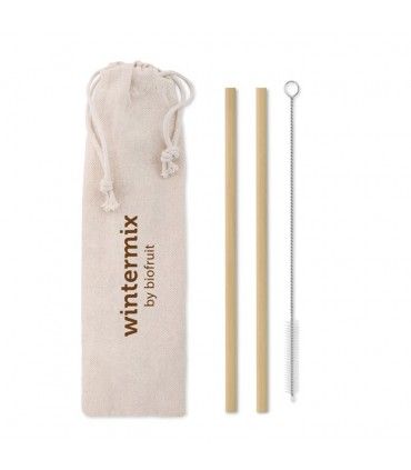 ENSEMBLE DE PAILLES EN BAMBOU NATURAL STRAW - MO9630