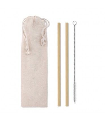 ENSEMBLE DE PAILLES EN BAMBOU NATURAL STRAW - MO9630