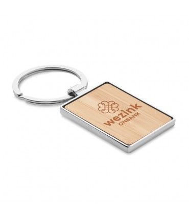PORTE-CLE EN BAMBOU ET ZINC RECTANGULAIRE BENDIGO - MO9961