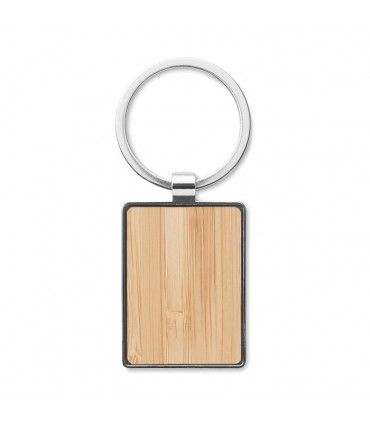 PORTE-CLE EN BAMBOU ET ZINC RECTANGULAIRE BENDIGO - MO9961