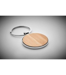 PORTE-CLE EN BAMBOU ET ZINC ROND BALLARAT - MO9948
