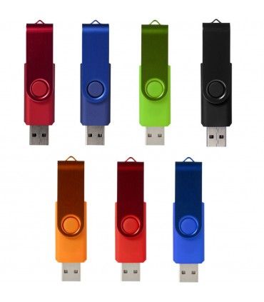 CLE USB PUBLICITAIRE TWISTER METALLIQUE SANS PORTE CLEF | ref :  1Z42000