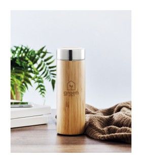 GOURDE DOUBLE PAROI INOX ET BAMBOU BATUMI - MO9421