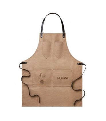 TABLIER TOILE ENDUITE ET ATTRIBUTS CUIR CHEF - MO9237