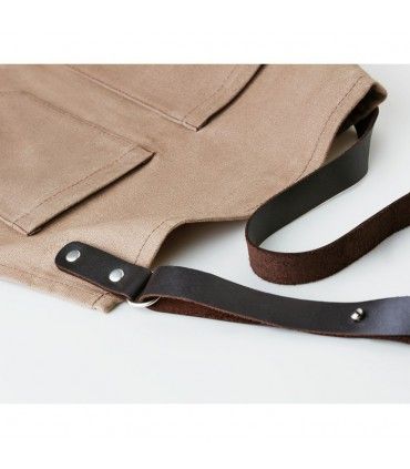 TABLIER TOILE ENDUITE ET ATTRIBUTS CUIR CHEF - MO9237