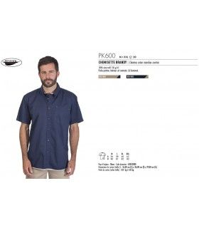 CHEMISE COTON MANCHES COURTES | ref :  PK600