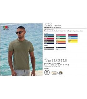 TEE-SHIRT FULL CUT 135g/m² | ref :  SC220