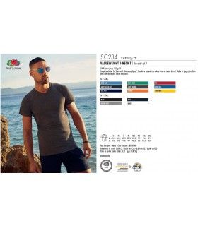 TEE-SHIRT COL V VALUE 160g/m² | ref :  SC234B