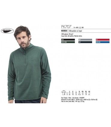 MICRO POLAIRE COL ZIPPE | ref :  PK707