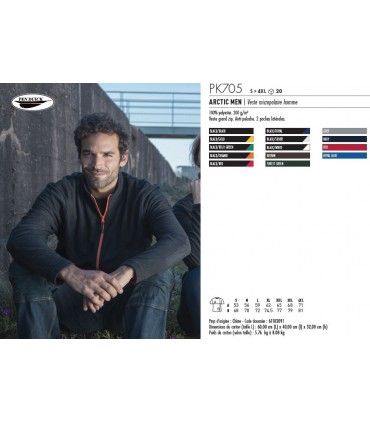 VESTE MICRO POLAIRE HOMME / FEMME | ref :  PK705