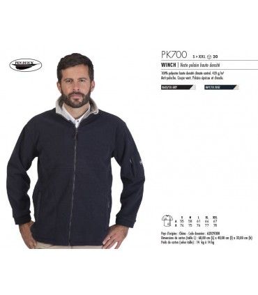 VESTE POLAIRE HAUTE DENSITE 420 | ref :  PK700
