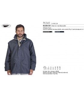 VESTE 3 EN 1 AVEC BLOUSON POLAIRE | ref :  PK545