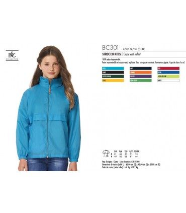 COUPE VENT ENFANT SIROCCO | ref :  BC301