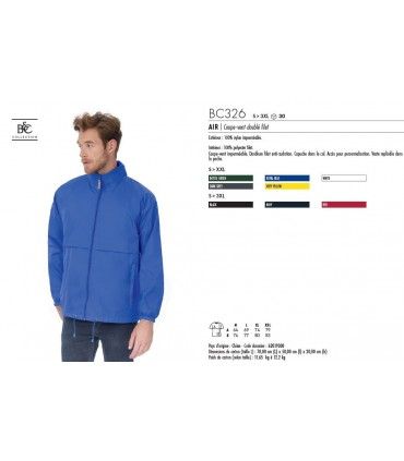 VESTE COUPE VENT AIR | ref :  BC326