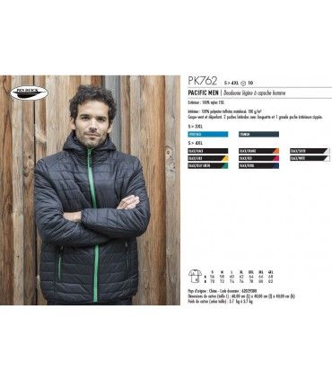 DOUDOUNE LEGERE HOMME / FEMME | ref :  PK762