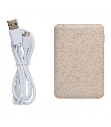 BATTERIE DE SECOURS DE POCHE 5000mAh EN FIBRE DE PAILLE - P322.139