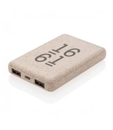 BATTERIE DE SECOURS DE POCHE 5000mAh EN FIBRE DE PAILLE - P322.139