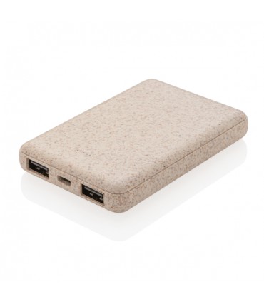 BATTERIE DE SECOURS DE POCHE 5000mAh EN FIBRE DE PAILLE - P322.139
