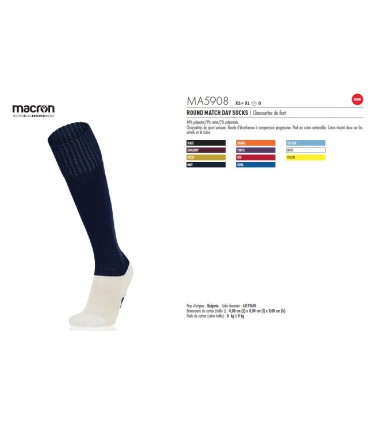 CHAUSSETTES ROUND MATCH DAY SOCKS "MACRON®" - MA5908