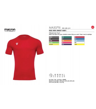 RIGEL HERO JUNIOR T-SHIRT "MACRON®" - MA5079J