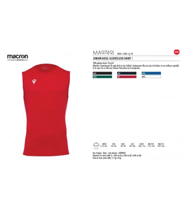 KESIL SLEEVELESS SHIRT "MACRON®" - MA9749