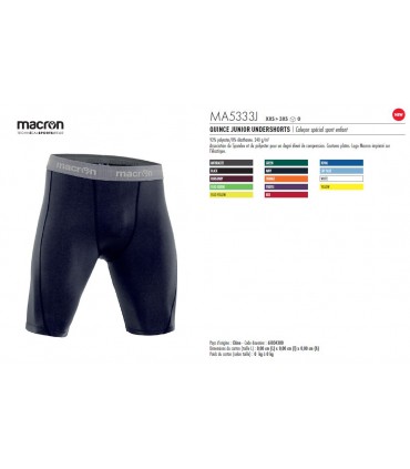 CALECON SPORT QUINCE JUNIOR UNDERSHORTS "MACRON®" - MA5333J