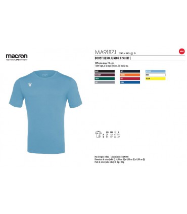 BOOST HERO JUNIOR T-SHIRT "MACRON®" - MA9187J