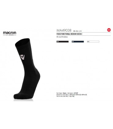 CHAUSSETTES FIXED FUNCTIONAL MEDIUM SOCKS "MACRON®" - MA49038