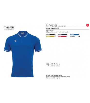 JUNIOR YUKAR POLO "MACRON®" - MA9332J