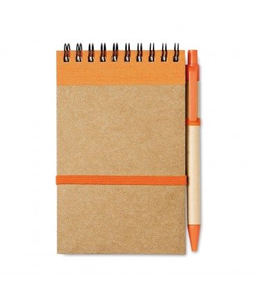 Bloc-notes A6 recyclé avec stylo