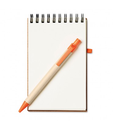 Bloc-notes A6 recyclé avec stylo