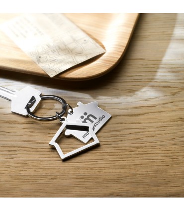 Porte-clés maison en métal