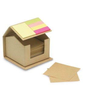 BOITE BLOC NOTES ET REPOSITIONNABLES FORME MAISON - MO7304