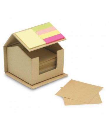 BOITE BLOC NOTES ET REPOSITIONNABLES FORME MAISON - MO7304