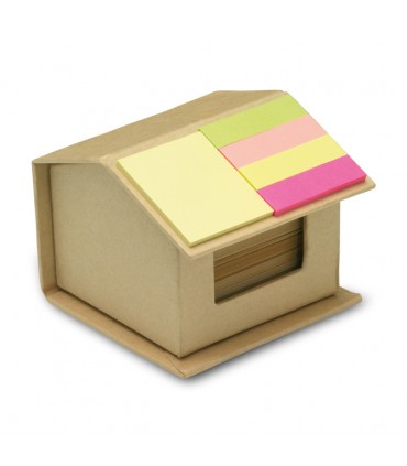 BOITE BLOC NOTES ET REPOSITIONNABLES FORME MAISON - MO7304