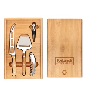 SET A FROMAGE ET VIN EN BAMBOU - MO8416