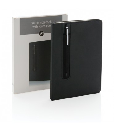 CARNET COUVERTURE RIGIDE EN PU AVEC STYLO TACTILE A5 - P773.311